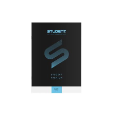 ICO Füzet, tűzött, A4, sima, 32 lap, ICO Student Premium , fekete füzet