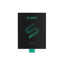 ICO Füzet, tűzött, A4, vonalas, 32 lap, ICO Student Premium , fekete füzet