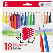 ICO süni 300 d18 18 különféle színű rostirón 9580123002 filctoll, marker