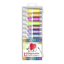 ICO "Süni" tempera készlet metál és neon színek 12 darabos (7270143001) (7270143001) tempera