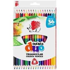 ICO Színes ceruza ICO Süni Duo háromszögletű kétvégű 18 db/készlet színes ceruza