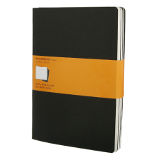 Ico Zrt Moleskine Jegyzetfüzet Cahier (3db) QP321 Fekete (XL) Vonalas füzet