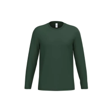 iDeal Basic IB323 Ideal 190 unisex hosszú ujjú, körkötött pamut póló, Ideal Forest Green-M