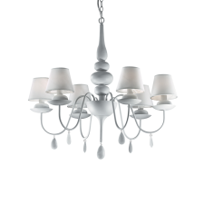 IDEAL LUX BLANCHE SP6 BIANCO fehér csillár (IDE-035581) E14 6 izzós IP20 világítás
