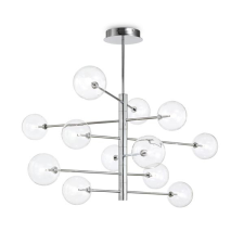 IDEAL LUX Equinoxe króm-átlátszó csillár (IDE-200118) G9 12 izzós IP20 világítás