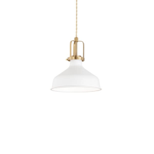 IDEAL LUX Eris fehér-sárgaréz függesztett lámpa (IDE-238104) E27 1 izzós IP20 világítás