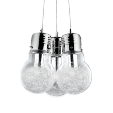 IDEAL LUX LUCE MAX SP3 króm függesztett lámpa (IDE-081762) E27 3 izzós IP20 világítás