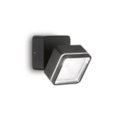IDEAL LUX Omega Square fekete LED kültéri mennyezeti lámpa/fali lámpa (IDE-285535) LED 1 izzós IP54 kültéri világítás