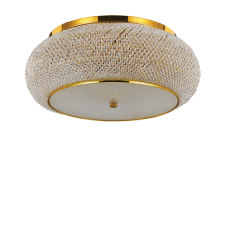 IDEAL LUX PASHA' SP10 ORO arany kristály függesztett lámpa (IDE-100791) E14  10 izzós IP20 világítás
