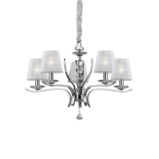 IDEAL LUX PEGASO SP5 króm csillár (IDE-066448) E14 5 izzós IP20 világítás