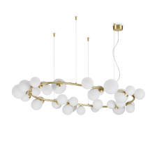 IDEAL LUX Perlage fehér-sárgaréz függesztett lámpa (IDE-296746) G9 30 izzós IP20 világítás
