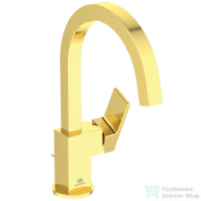Ideal Standard EXTRA magasított mosdó csaptelep automata leeresztővel,Brushed gold BD504A2 csaptelep