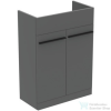 Ideal Standard I LIFE A 60x30 cm-es 2 ajtós álló alsószekrény mosdó,munkalap és fogantyú nélkül,Quartz grey matt T5262NG