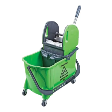 Ideal Takarítókocsi műanyag vázzal, 24L osztott vödörrel Zöld takarító és háztartási eszköz