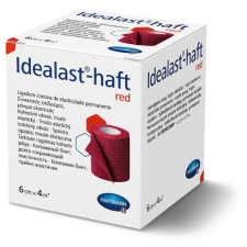  Idealast®-haft öntapadó kompressziós pólya piros (6cmx4m; 1 db) gyógyászati segédeszköz