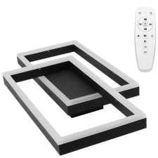 Idealed LED csillár mennyezeti lámpa 48W CCT ARTESIA fekete + távirányító világítás