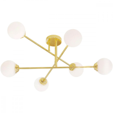 Idealed Mennyezeti függesztett lámpa 6xE27 csillár üvegernyők GOLD PALLE világítás