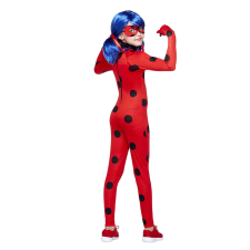 IdeallStore Miraculous Ladybug jelmez gyerekeknek, jumpsuit típusú, 3-5 éves, piros jelmez