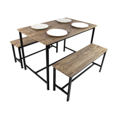 IdePar Étkezőgarnitúra Enge - Sonoma tölgy/fekete bútor