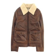 Idexe barna mű velúrbőr kabát - 152 gyerek kabát, dzseki