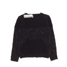  IDEXE fekete színű kötött pulóver gyerek pulóver, kardigán