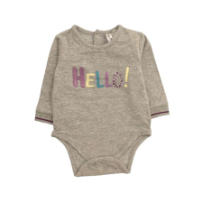 IDEXE Hello feliratos szürke body kombidressz, body