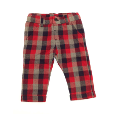  IDEXE piros kockás nadrág - 74 gyerek nadrág