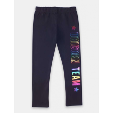 IDEXE unikornis feliratos fekete leggings - 104 gyerek nadrág