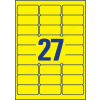  Időjárásálló poliészter címke 63,5×29,6mm (Avery L6105-20) sárga
