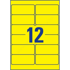  Időjárásálló poliészter címke 99,1×42,3mm (Avery L6107-20) sárga etikett