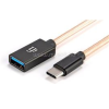 IFI USB-C -> USB-A 3.0 M/F OTG adatkábel 0.12m fekete-arany (TYPE-C_OTG)