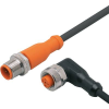 ifm Electronic EVC096 Összekötő vezeték Dugó, egyenes, Alj, hajlított 3 m Pólusszám: 4, 5 1 db (EVC096)