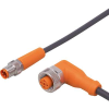 ifm Electronic EVC379 Összekötő vezeték Dugó, egyenes, Alj, hajlított 0.3 m Pólusszám: 4, 5 1 db (EVC379)