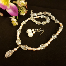  Igazgyöngy és kristály szett  555 ékszer szett