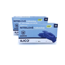 ILICO Antimikrobiális nitril kesztyű, S, 100 db gyógyászati segédeszköz