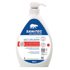  Illatmentes, Antibakteriális Folyékony Kézmosó Szappan Pumpás Adagolóval 1000 ml - Sanitec Securgerm tisztító- és takarítószer, higiénia