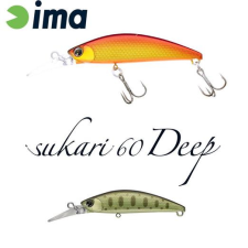  Ima Sukari 60 Deep 60mm 8g 015 Reflect Green wobbler csali