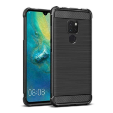 IMAK Huawei Mate 20, Imak Vega Carbon szilikon mobiltok, Erősített, Fekete tok és táska
