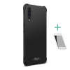 IMAK Samsung A50s IMAK szilikon telefonvédő ütésállóság, matt + képernyővédő fólia, FEKETE
