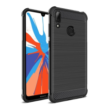 IMAK VEGA Huawei Y7 2019 (Y7 Prime 2019) szilikon telefonvédő (közepesen ütésálló, szálcsiszolt, karbon minta) fekete tok és táska