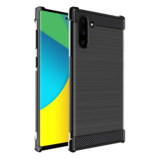 IMAK VEGA szilikon telefonvédő (ütésállóság, légpárnás sarok, szálcsiszolt, karbon minta) FEKETE tok és táska