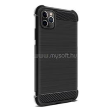 IMAK VEGA szilikon telefonvédő (ütésállóság, légpárnás sarok, szálcsiszolt, karbon minta) FEKETE (GP-91054) tok és táska