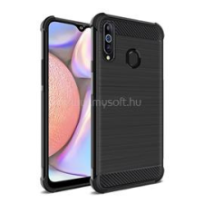 IMAK VEGA szilikon telefonvédő (ütésállóság, légpárnás sarok, szálcsiszolt, karbon minta) FEKETE (GP-92358) tok és táska