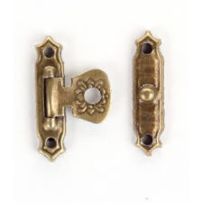 Import Doboz Zár 25Mm Antik Réz Csav.Nélk. A002 /50Db/ zár és alkatrészei
