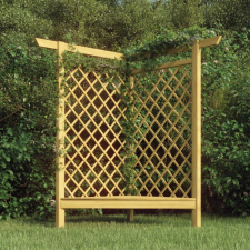  Impregnált fenyőfa sarokpergola paddal 166 x 81 x 174 cm kerti bútor