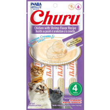  Inaba Cat Churu Püré - csirke, garnélával 4 x (4 x 14 g) jutalomfalat macskáknak