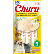  Inaba Cat Churu Püré - csirke, sajttal 4 x (4 x 14 g) jutalomfalat macskáknak