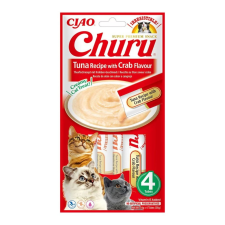Inaba Cat Ciao Churu krémes macskaeledel - Tonhal, Rák 4x14g macskaeledel