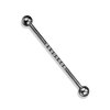  Industrial piercing, kősorral (fekete szín, crystal kővel)