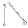  Industrial piercing, kulcs mintával (ezüst szín)